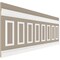 Ekena Millwork 94 1/2"L (Adjustable 36"H to 40"H) Ashford Square Panel Traditional Wainscot Paneling Kit WPKUSQ061P036 - alternate 5